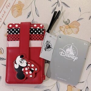 Disney Red and Black Minnie Mouse Card Holder